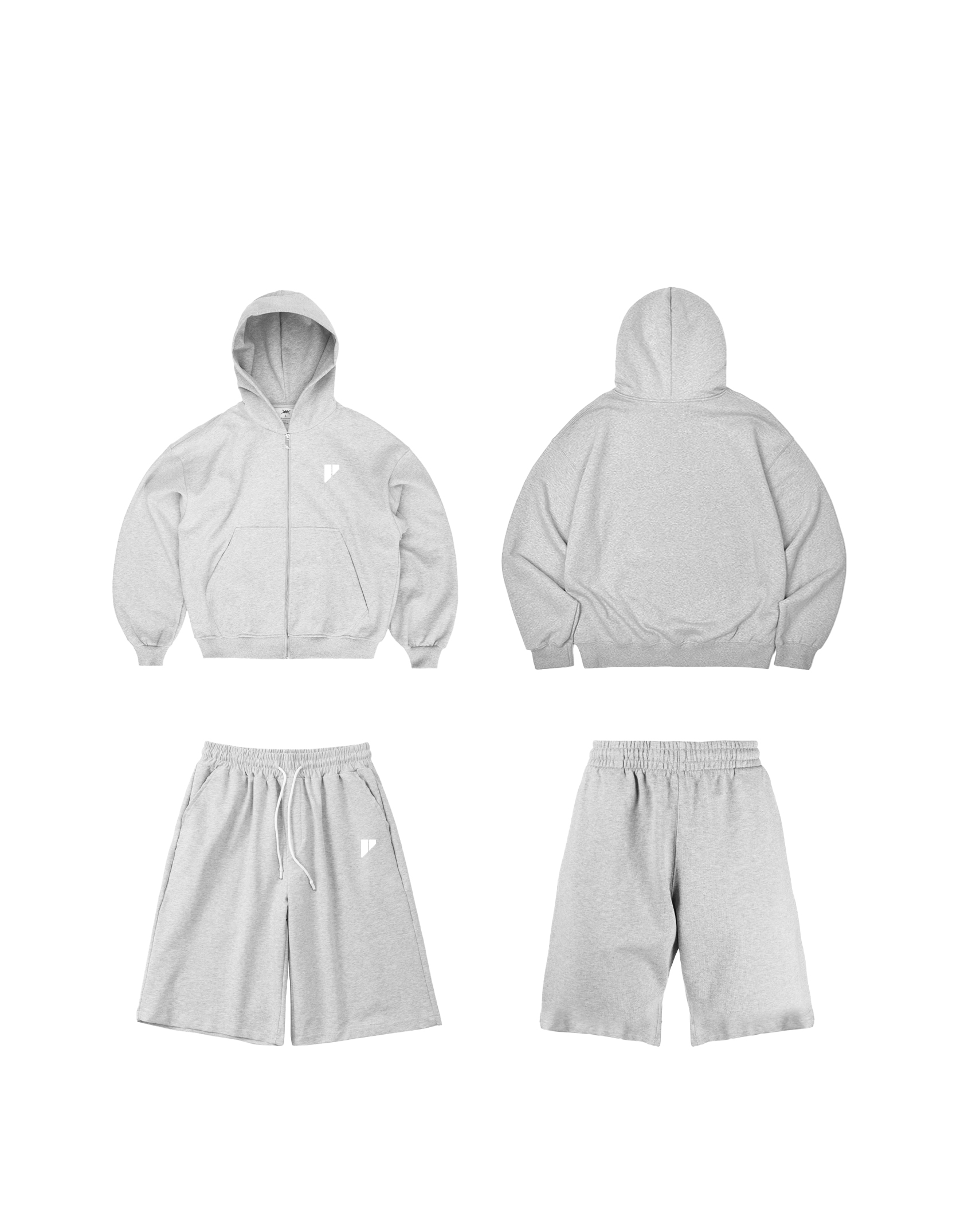 Grey Hoodie & Jorts Set 4